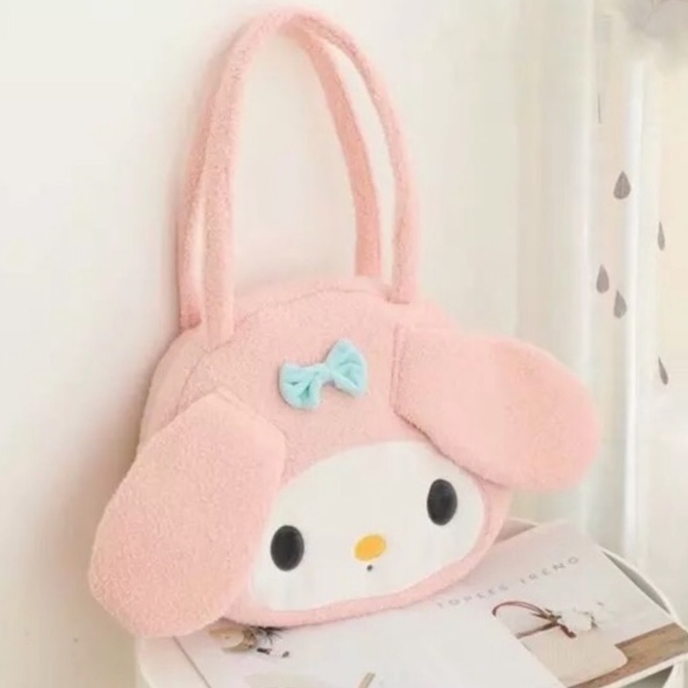 Melody bag shoulder handbag plush pink womens fuzzy cartoon